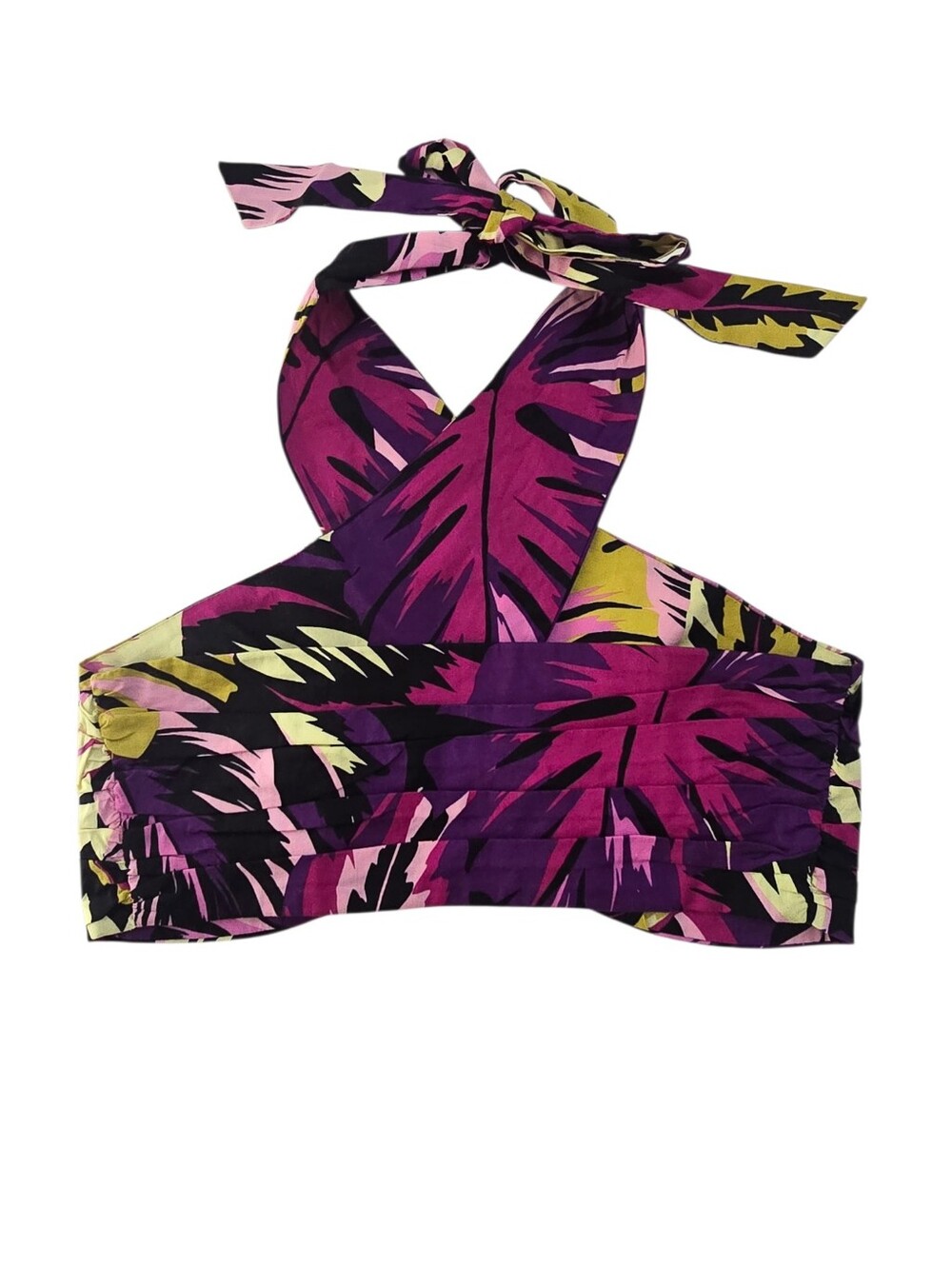 Future Collective Botanical Wrap Neck Halter Top XS - Picture 3 of 6